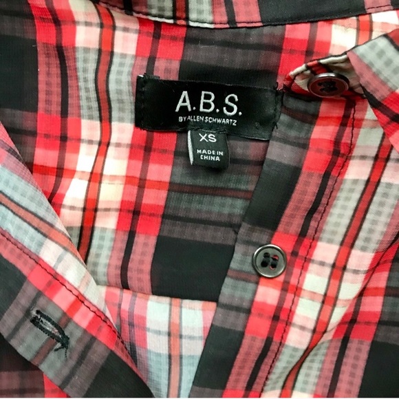 •ABS by Allen Schwartz•plaid button up top - Picture 4 of 4